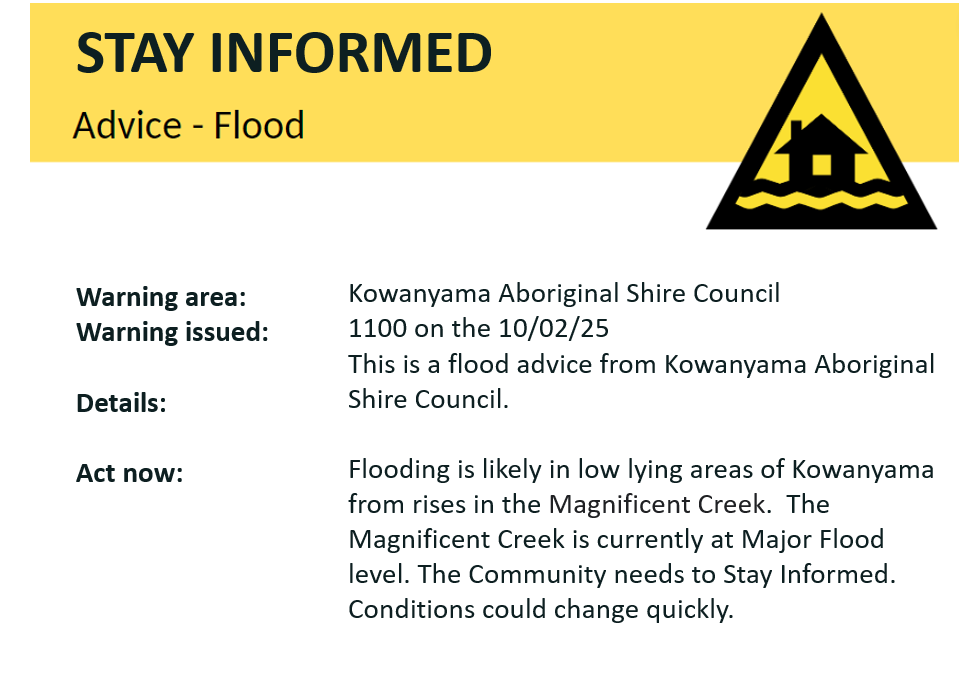 10/02/2025 Updated Flood Advice